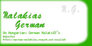 malakias german business card
